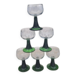 Set 6 verres � vin roemer grav�s