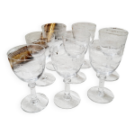 Set 8 verres  digestif cristal cisel