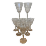 Set de 8 verres  vin gravs