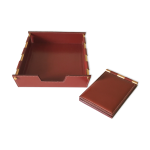 Set de bureau en cuir piqu� vintage design annees 70