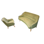 Set canap arc egg et un fauteuil annes 50 / 60 vintage