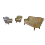 Set canap sofa + 2 fauteuils annes 50 60 d'epoque