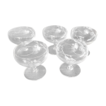 Set de cinq coupes  champagne en cristal