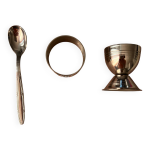 Set coquetier inox vintage 70 s