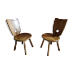 Set de deux chaises brutaliste Set de deux chaises brutaliste