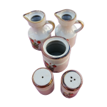 Set huile vinaigre sel poivre moutarde en cramique