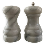 Set moulin à poivre et salière en marbre blanc Set moulin à poivre et salière en marbre blanc