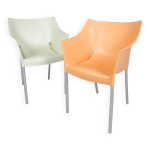 Set of 2 dr no chairs by starck for kartell, 1990s