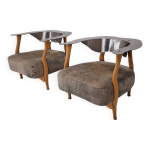 Set of 2 fantasy island lounge chairs by kurt bayer, 1980's