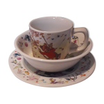 Set petit djeuner enfant: un mug, un bol  corn flakes et une assiette  rupert bear  de wedgwood