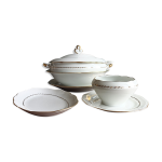 Set de plats de service sfp limoges blanc et dor