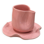 Set tasse mug nénuphar céramique artisanal pop rose barbapapa Set tasse mug nénuphar céramique artisanal pop rose barbapapa