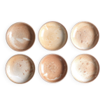 Six assiettes creuses de potier en gr�s de saint amand en puisaye