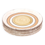 Six assiettes en faence de gien modle etna, annes 70