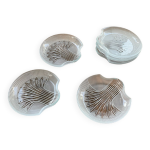 Six ramequins en verre stri�