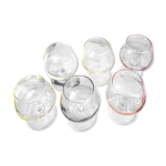 Six verres  digestif couleurs