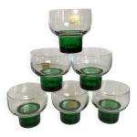 Six verres space age pied vert luminarc