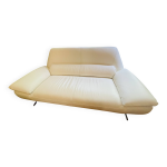 Sofa italien en cuir blanc Sofa italien en cuir blanc