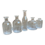 Soliflore verre souffl vintage