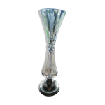 Soliflore en verre taill et tain italien sculpt peltro vintage