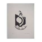 Sonia delaunay : robe graphique art deco - lithographie signée Sonia delaunay : robe graphique art deco - lithographie signée