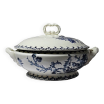 Soupi�re ancienne 1890 - 1910 porcelaine opaque terre de fer gien mod�le chardons