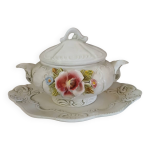 Soupire ancienne en porcelaine de naples