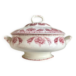 Soupire bfk en terre de fer rose, service  fruits