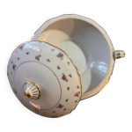 Soupi�re / l�gumi�re en porcelaine de limoges d�cor floral