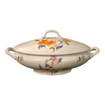 Soupi�re ovale en porcelaine de limoges, salmon et cie