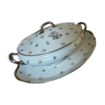 Soupire et plat porcelaine limoges dcor fleuri