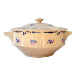 Soupière porcelaine vintage k&g luneville flore 1950s petites fleures bleues Soupière porcelaine vintage k&g luneville flore 1950s petites fleures bleues