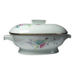 Soupi�re style art d�co d�cor floral porcelaine c�ladon vintage limoges france