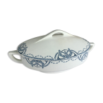 Soupire terre de fer ovale sarreguemines dcor bleu jeans