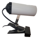 Spot vintage en mtal laqu blanc sur pince en plastique pour maureva, 1970