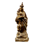 Statuette vierge  l'enfant notre dame des victoires en rgule, xixme