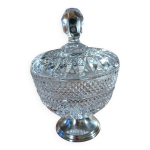 Sucrier ancien en verre + m�tal