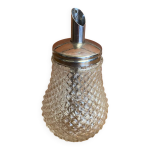 Sucrier ancien verre moul� vintage