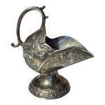 Sucrier anglais vintage plaqu� argent sugar scuttle style victorien
