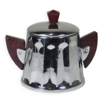 Sucrier art deco chrome et bakelite