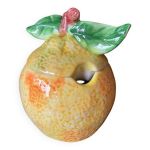 Sucrier barbotine orange