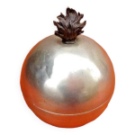Sucrier boule à couvercle surmontée d'une flamme, années 1960 Sucrier boule à couvercle surmontée d'une flamme, années 1960