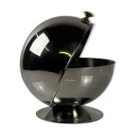 Sucrier boule vintage style space age en inox