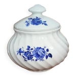 Sucrier fa�ence lun�ville blanc bleu