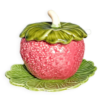 Sucrier fraise barbotine