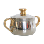 Sucrier en mtal des annes 60, vintage franais