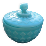 Sucrier en opaline bleue vallerysthal