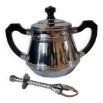 Sucrier et pince m�tal et bakelite