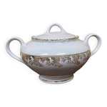 Sucrier porcelaine adp france blanc et dor�