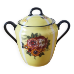 Sucrier en porcelaine d�cor floral vintage